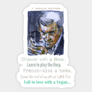 I would Rather_Lassie quotes_Psych. Sticker